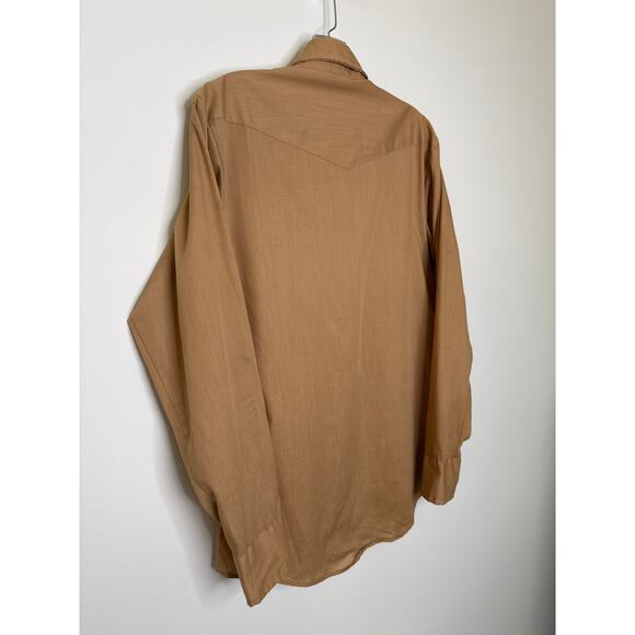 70's Easy Does It Western Pearl Snap Shirt Embroidered Yoke USA cowboycore M - Picture 9 of 14